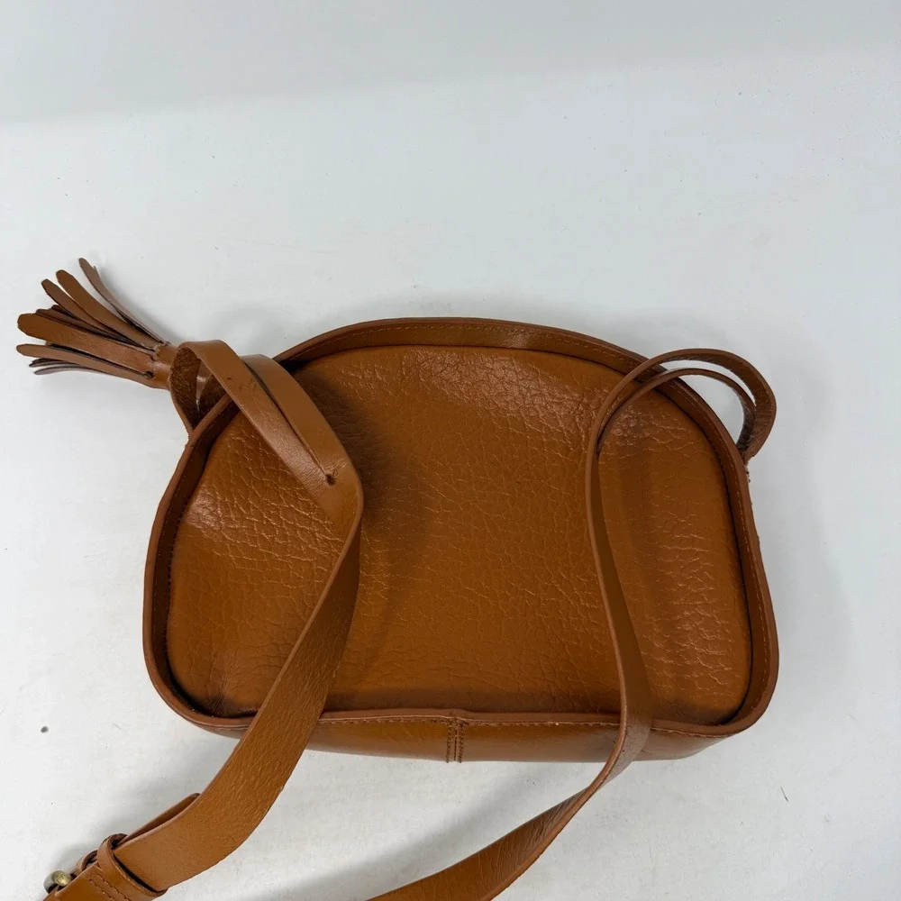 Madewell Crossbody Bag Brown Small Pebbled Leather Minimalist Everyday Timeless